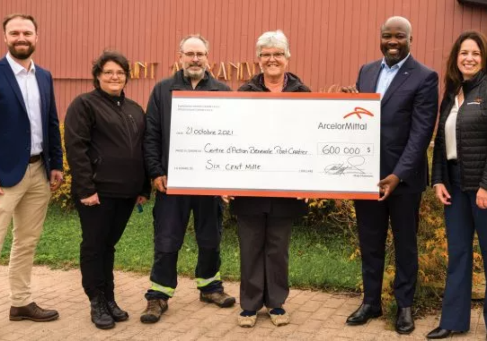 ArcelorMittal fait un don de 600 000$ au Centre d’Action Bénévole de Port-Cartier